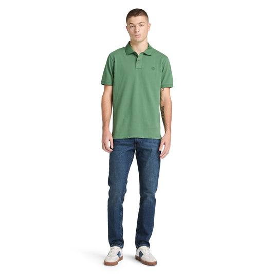 Polo de manga corta de algodón Oyster River para hombre