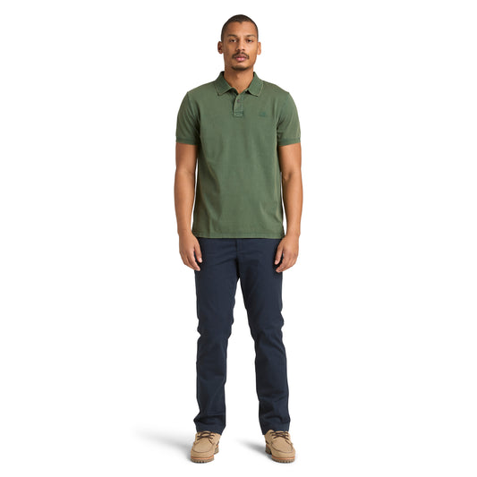Polo de manga corta de algodón Oyster River para hombre