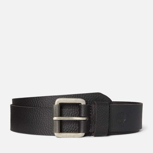 Cinturón de piel texturizada de 40 mm para Hombre, Negro