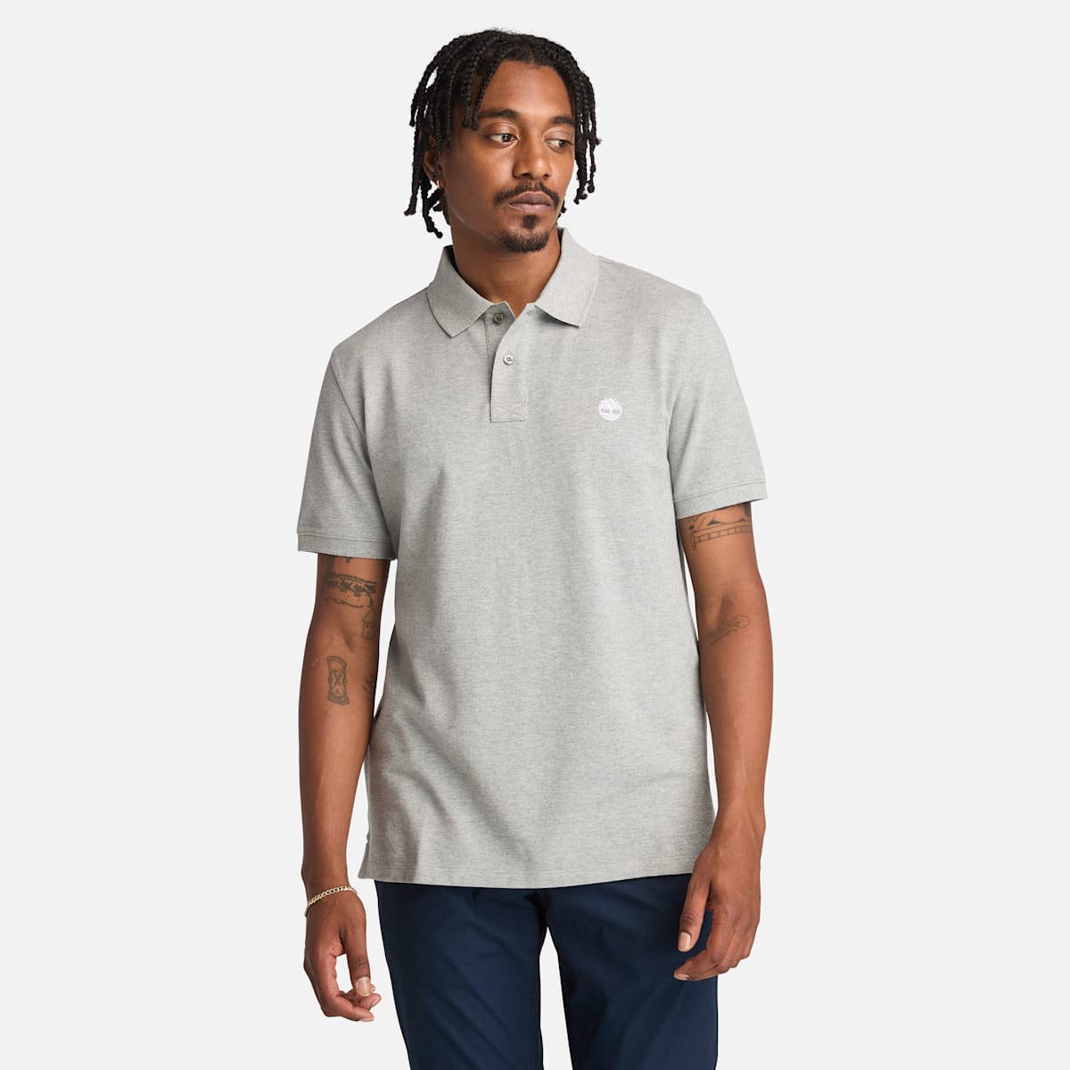 Polo de manga corta de algodón Oyster River para hombre