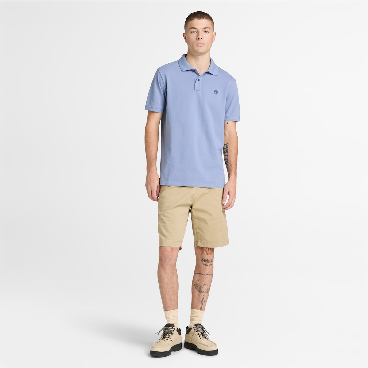 Polo de manga corta de algodón Oyster River para hombre