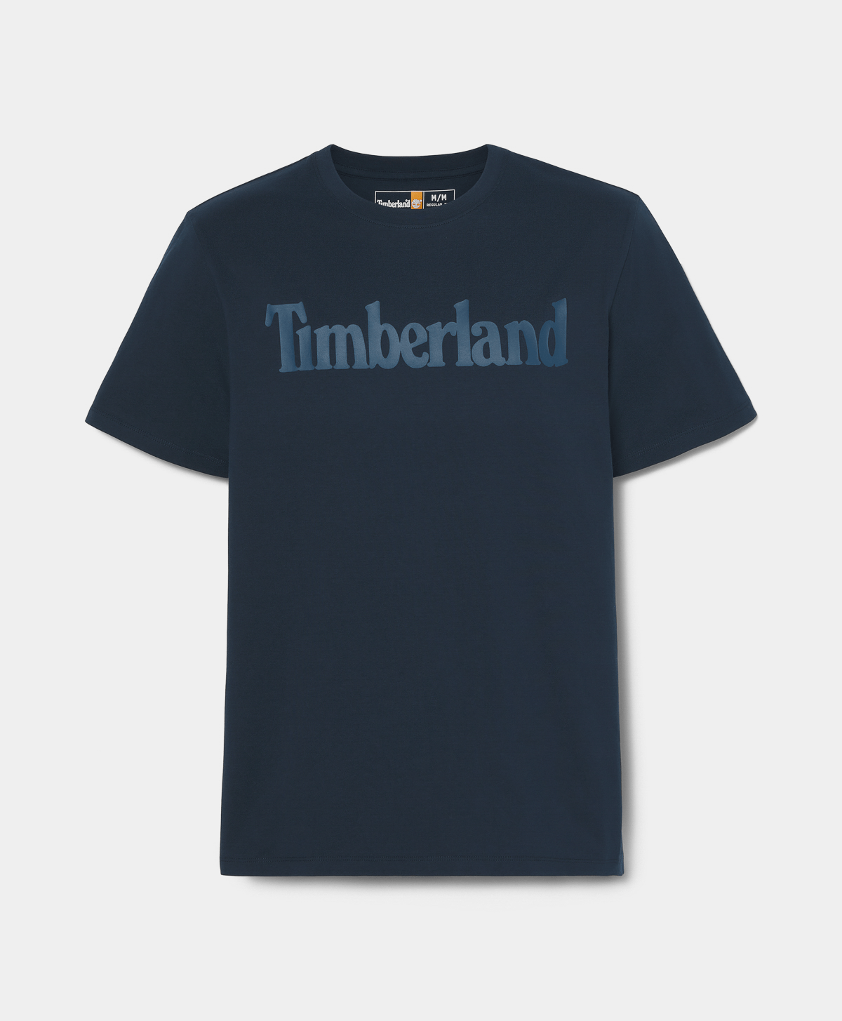 Playera de manga corta con logo lineal de algodón para hombre