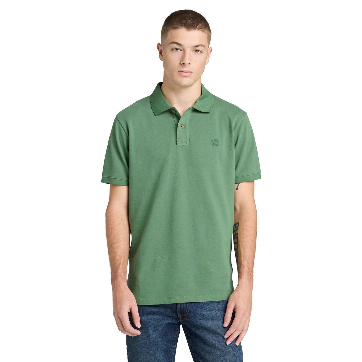 Polo de manga corta de algodón Oyster River para hombre