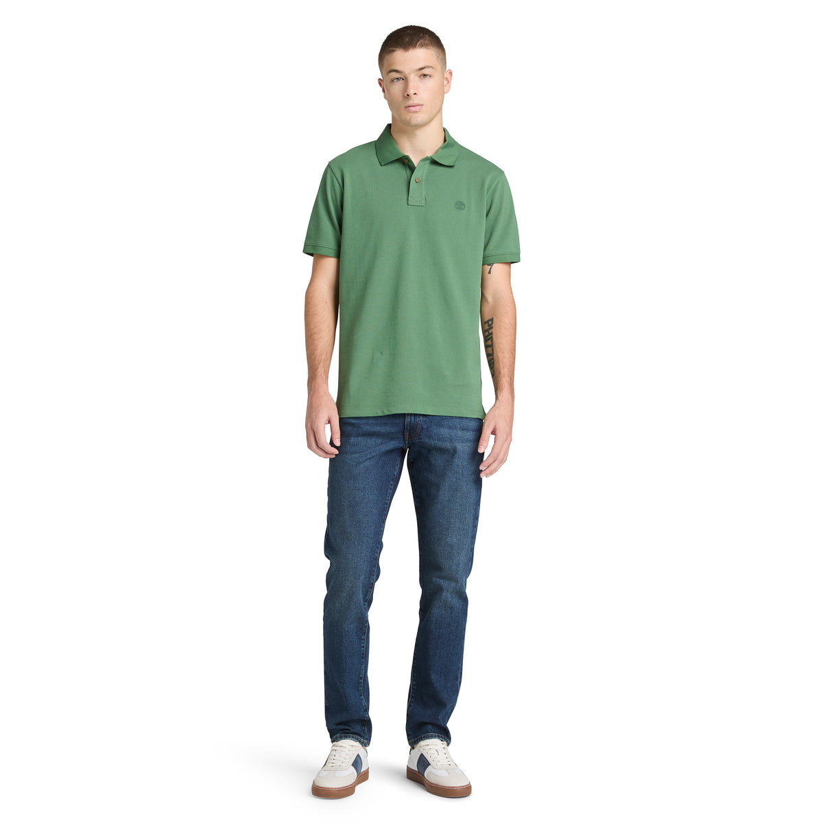 Polo de manga corta de algodón Oyster River para hombre