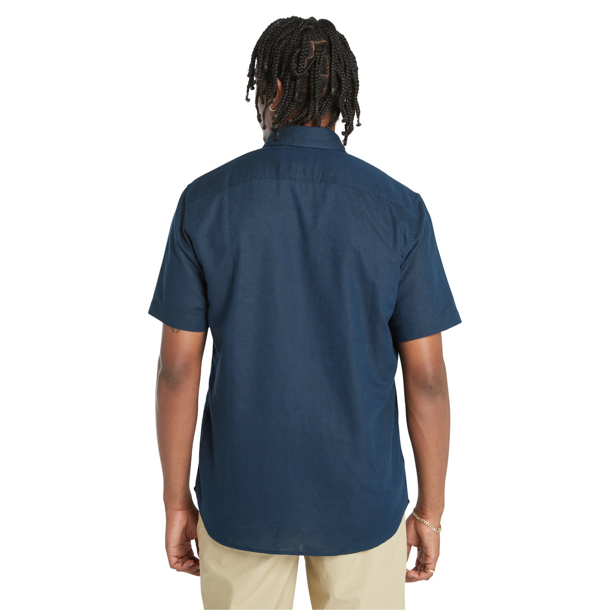 Camisa de manga corta Lovell Lake de algodón y lino para Hombre