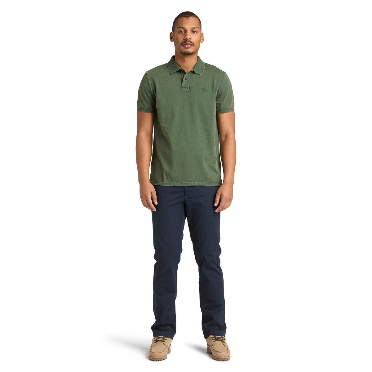 Polo de manga corta de algodón Oyster River para hombre