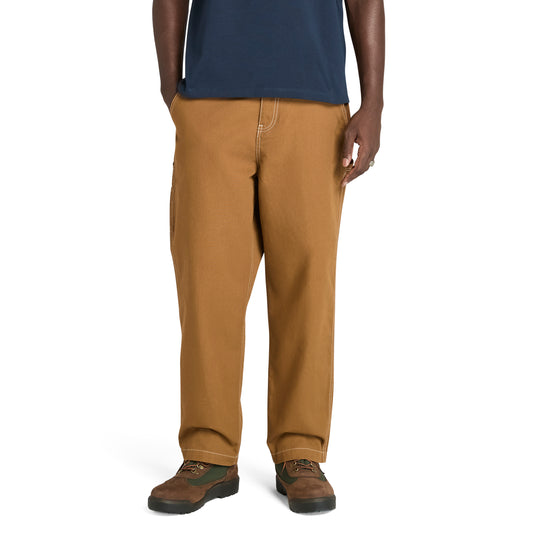 Pantalón de carpintero de lona de algodón para hombre