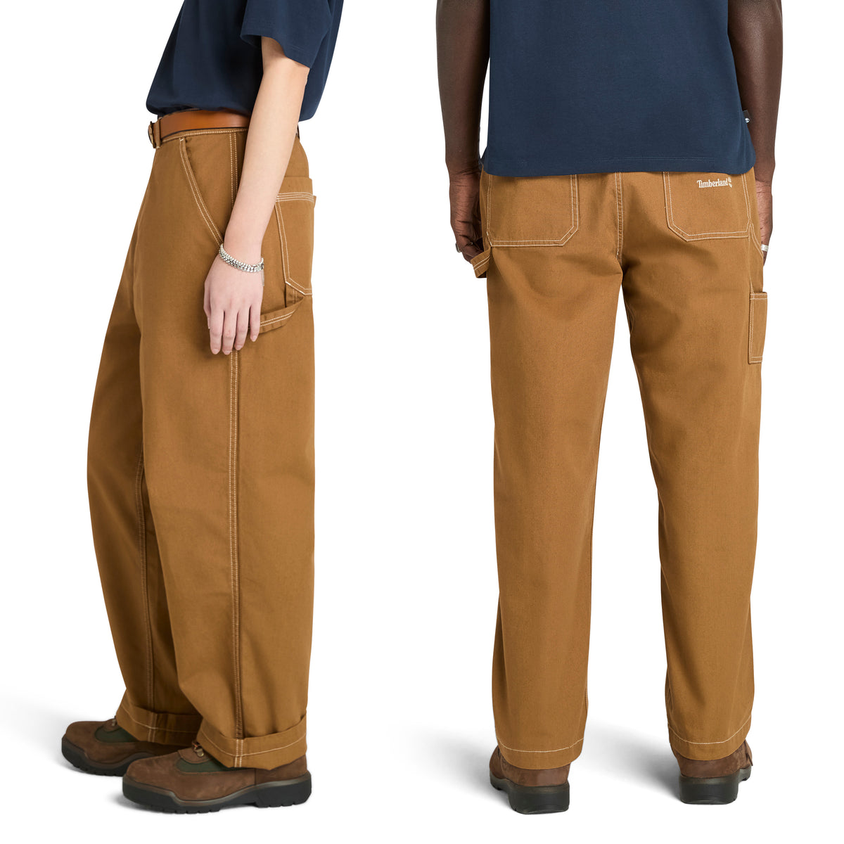 Pantalón de carpintero de lona de algodón para hombre