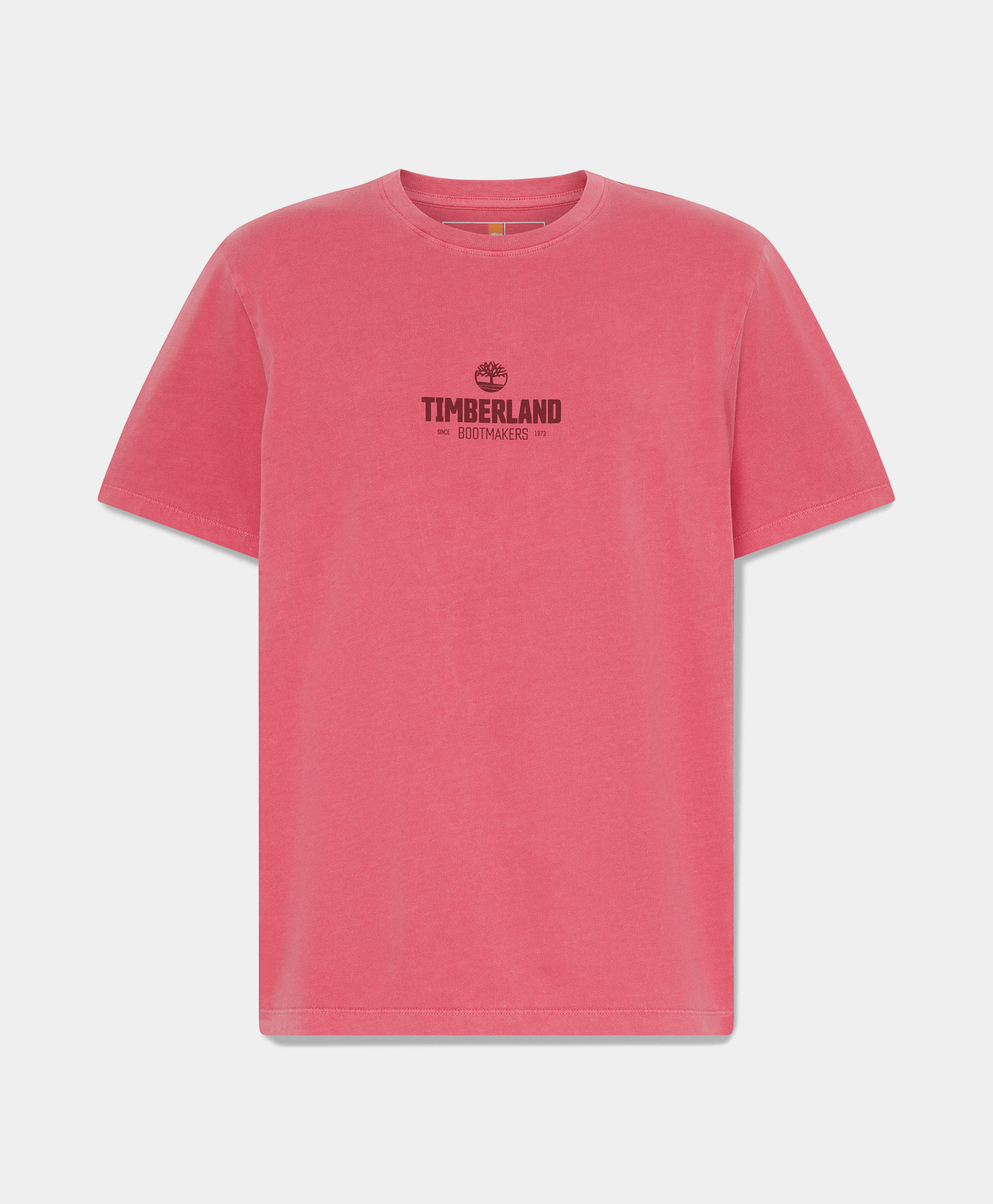 Camiseta de Manga Corta Teñida para Hombre, Rojo