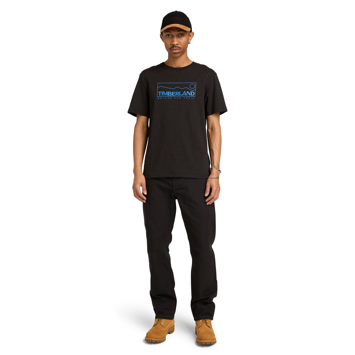 Playera de manga corta con estampado para hombre