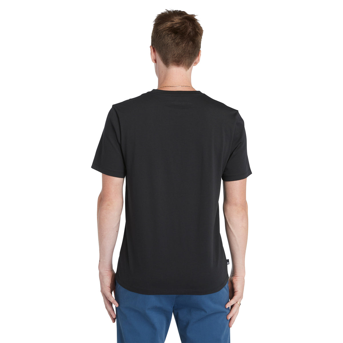 Playera de manga corta para hombre con logo lineal
