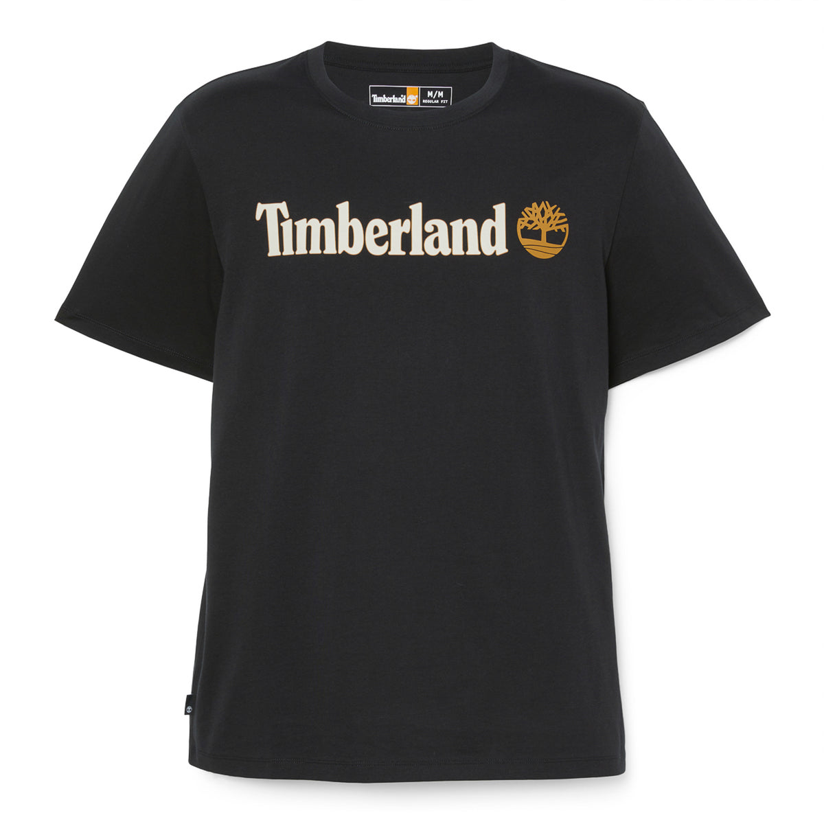 Playera de manga corta para hombre con logo lineal
