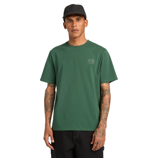 Playera de manga corta con logo de silicón para hombre